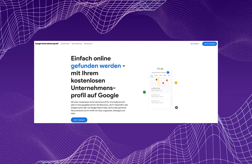 bei Google Unternehmensprofil anmelden bei Google Unternehmensprofil anmelden