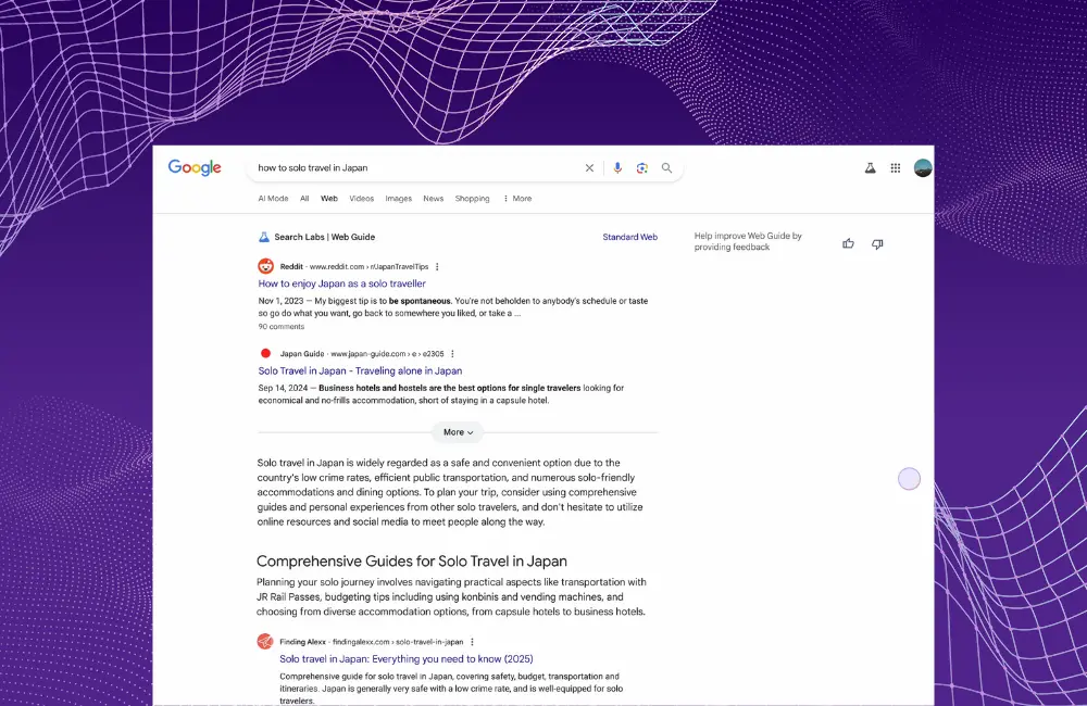 Google Web Guide Auffinden Aspekte Intelligenz Quelle