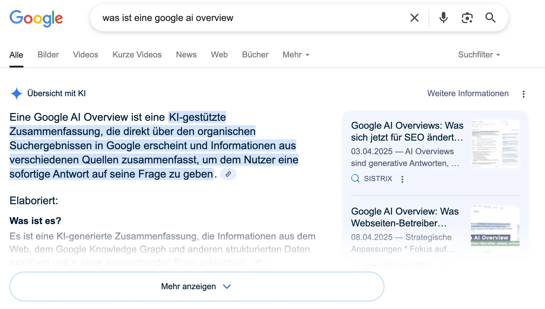 Google KI Übersicht Fragestellung W Frage Google KI Übersicht Fragestellung W Frage