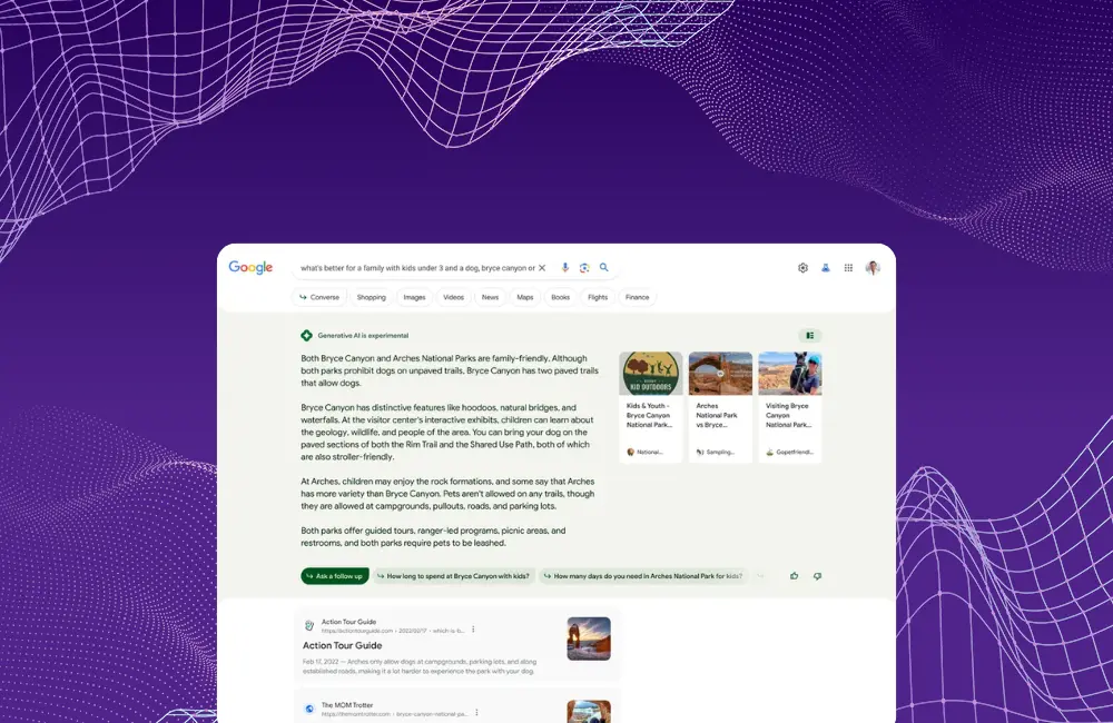 Google SGE-Thumbnail-Vorschau