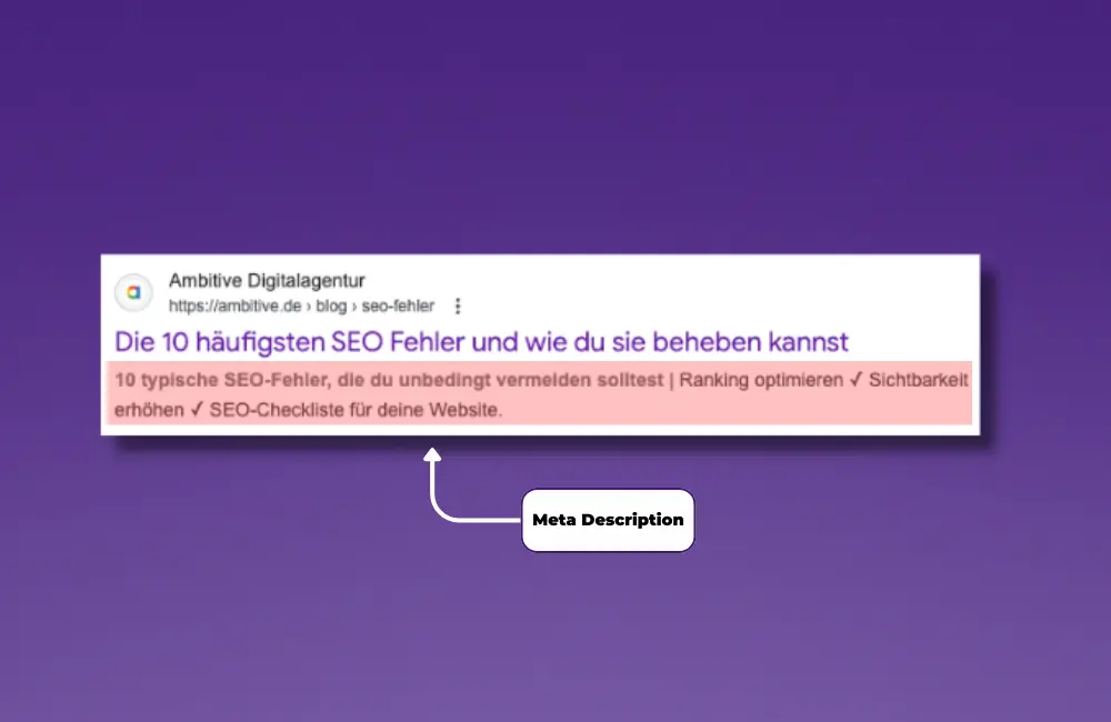 Meta Description, Kurzbeschreibung Inhaltsverzeichnis Meta Description, Kurzbeschreibung Inhaltsverzeichnis