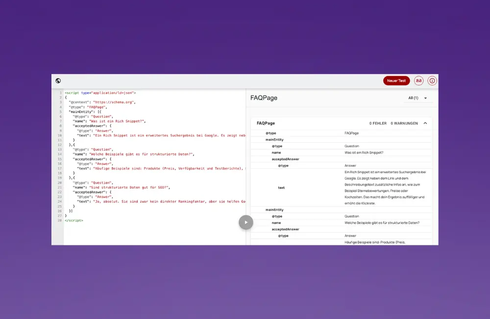 Schema Markup Validator – Test-Möglichkeit für Webmaster