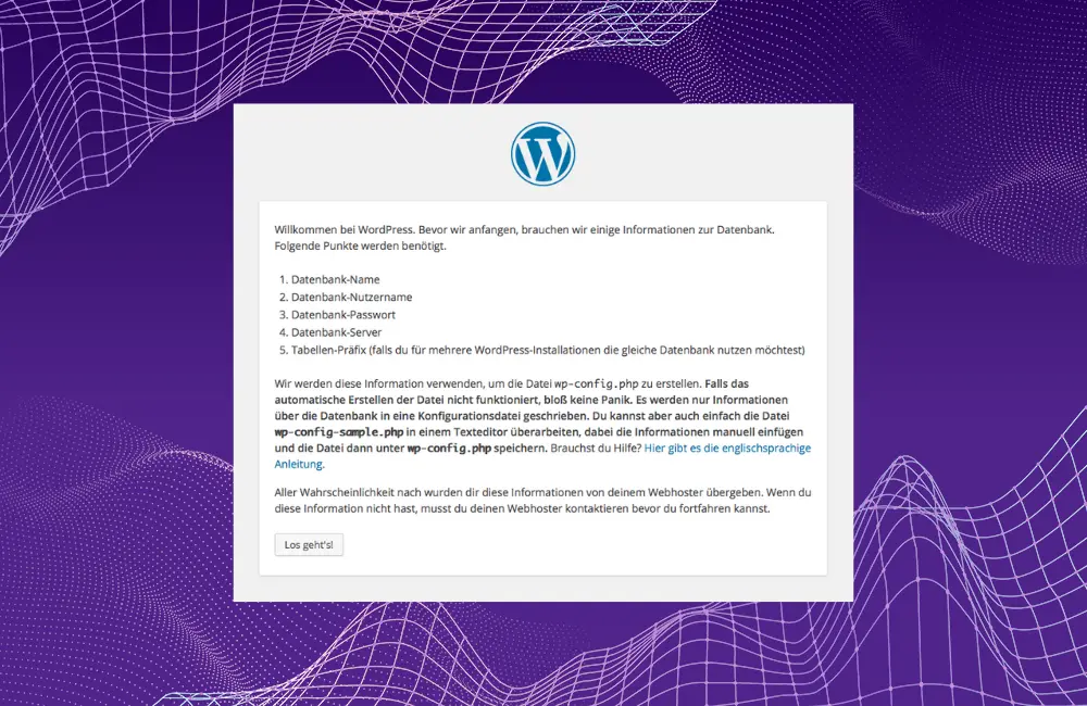 WordPress installieren WordPress installieren