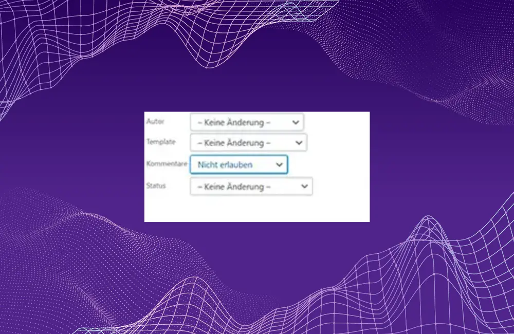 Kommentare nachträglich deaktivieren