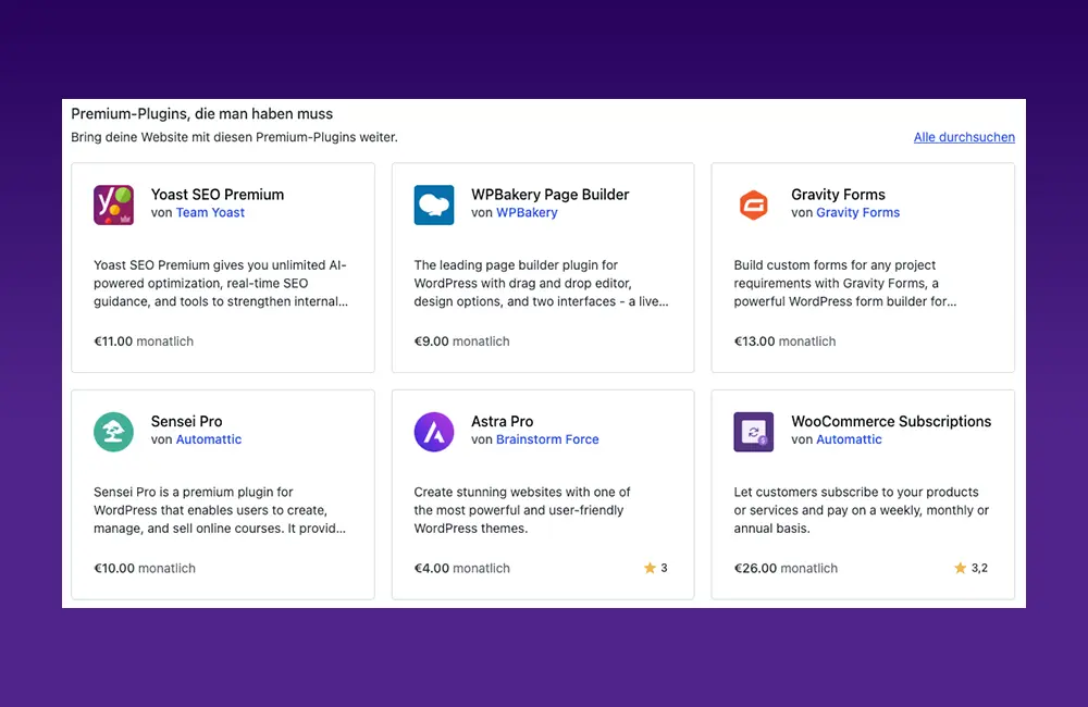 WordPress Plugins installieren WordPress Plugins installieren