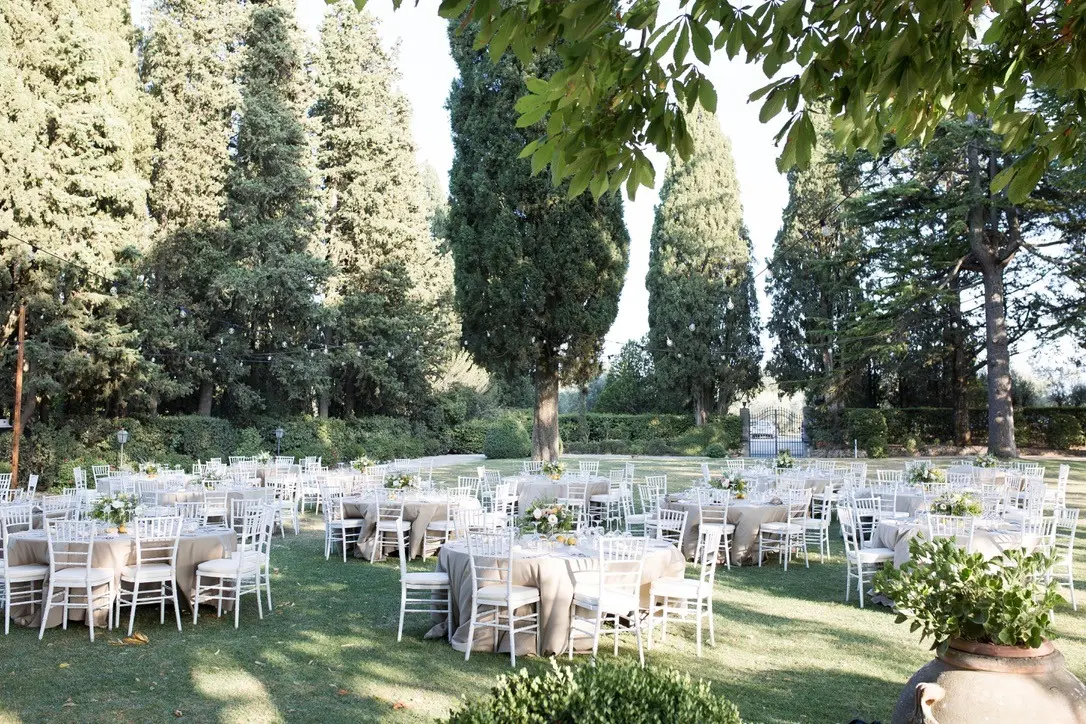 Tische Hochzeit im Freien Italien