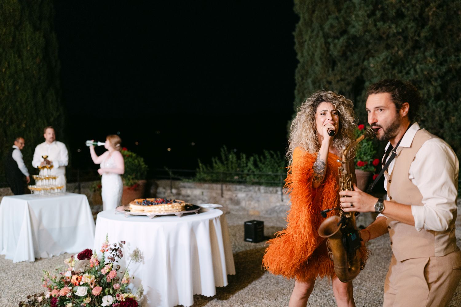 Live-Sängerin Hochzeit in Italien