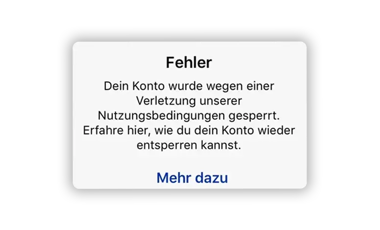 Instagram-Konto wiederherstellen trotz Spamverdacht