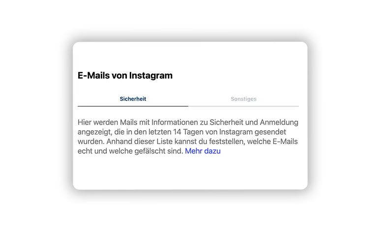 Auf Account Infos über Mails erhalten Auf Account Infos über Mails erhalten