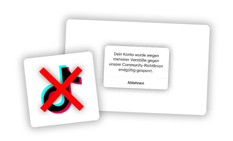 tiktok konto gesperrt Antwort verbindung