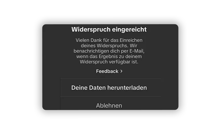TikTok Account gesperrt Widerspruch
