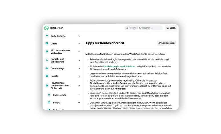 Wie Sie Ihr WhatsApp-Konto schützen Wie Sie Ihr WhatsApp-Konto schützen