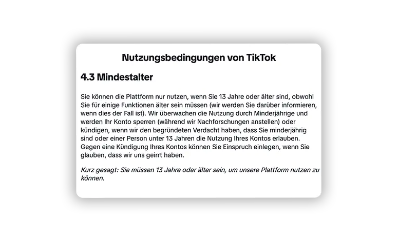 mindestens 13 jahre alt mindestens 13 jahre alt