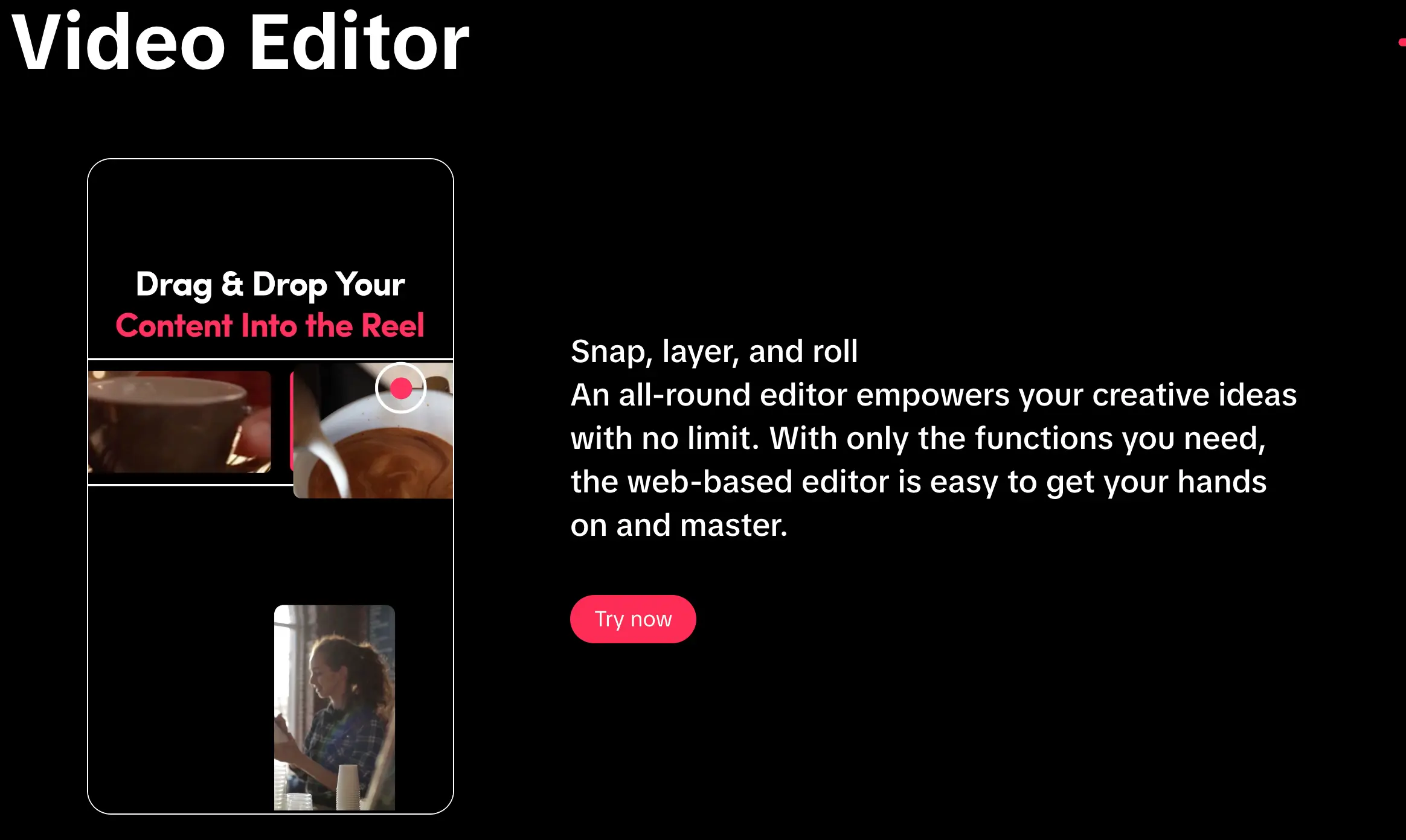 Video Editor für das einfache Erstellen von Creatives 